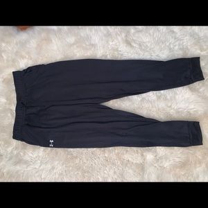 Grey and black under armour joggers